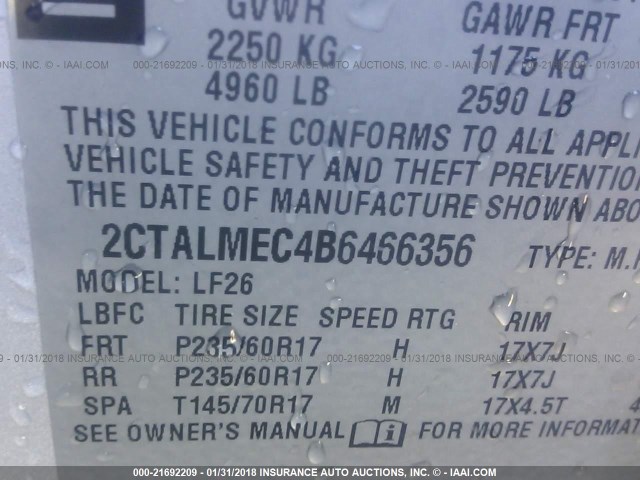 2CTALMEC4B6466356 - 2011 GMC TERRAIN SLE SILVER photo 9