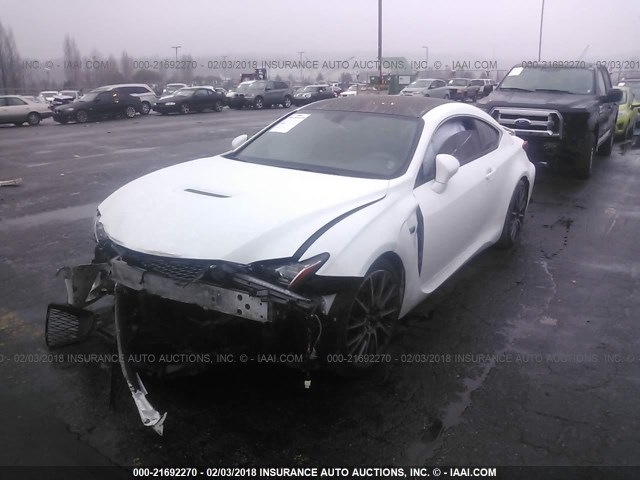 JTHHP5BCXG5004703 - 2016 LEXUS RC-F WHITE photo 2