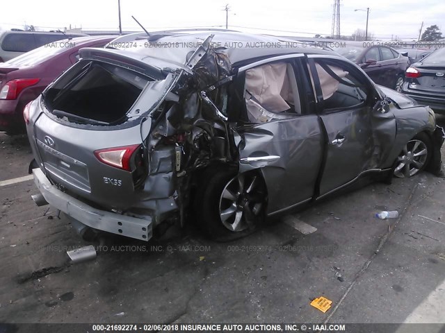 JNKAJ09E78M303263 - 2008 INFINITI EX35 JOURNEY GRAY photo 4