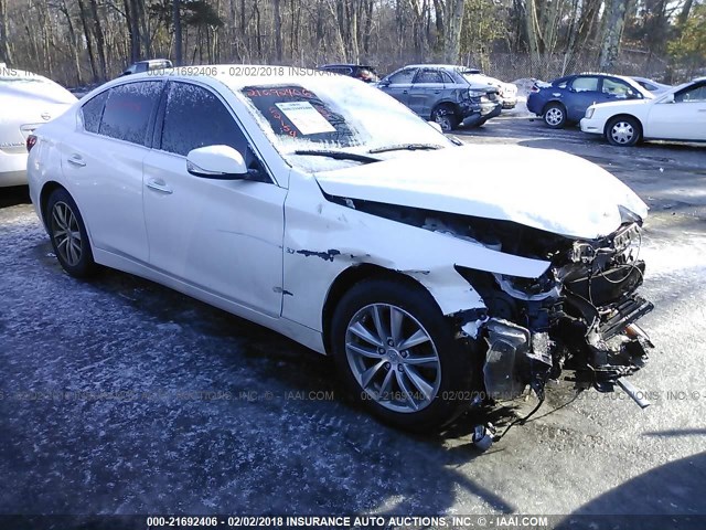 JN1BV7AR7EM685424 - 2014 INFINITI Q50 PREMIUM/SPORT WHITE photo 1