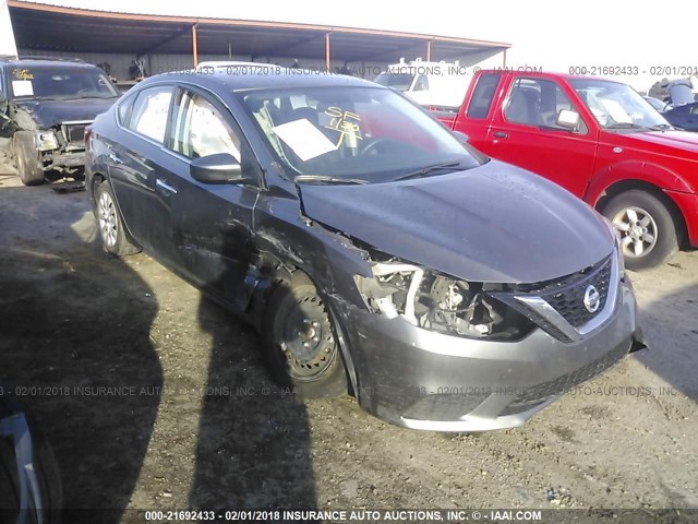 3N1AB7AP4GY304731 - 2016 NISSAN SENTRA S/SV/SR/SL GRAY photo 1