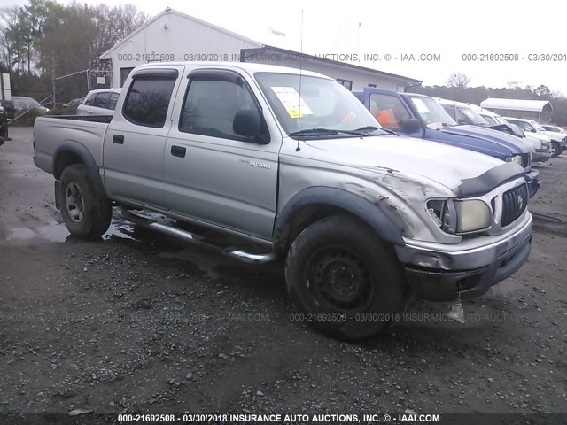 5TEGN92N73Z182474 - 2003 TOYOTA TACOMA DOUBLE CAB PRERUNNER SILVER photo 1