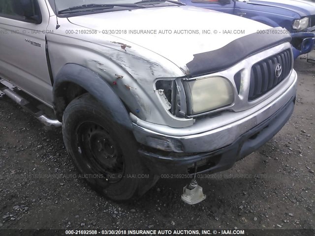 5TEGN92N73Z182474 - 2003 TOYOTA TACOMA DOUBLE CAB PRERUNNER SILVER photo 6