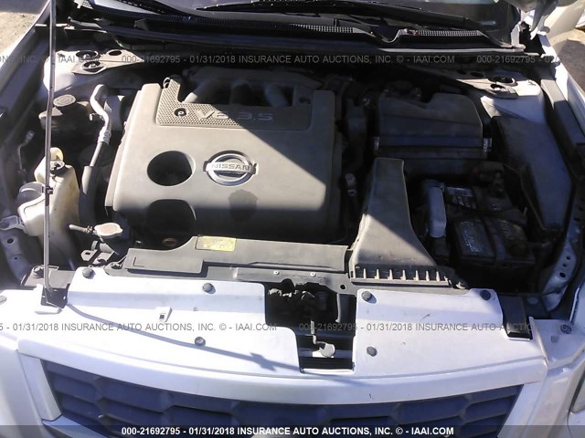 1N4BL24E18C145467 - 2008 NISSAN ALTIMA 3.5SE GRAY photo 10