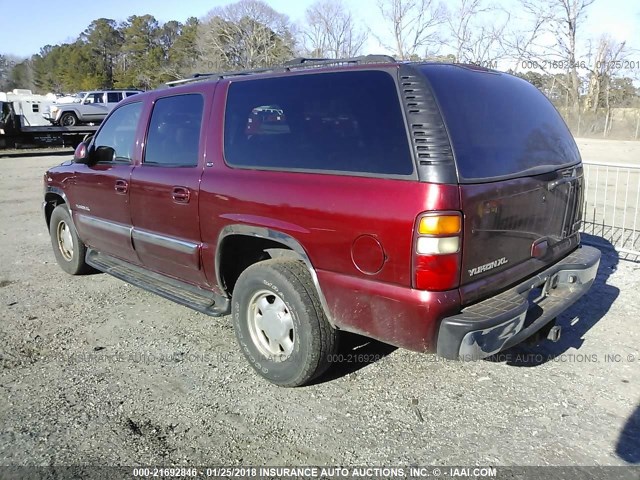 1GKFK16Z93J143757 - 2003 GMC YUKON XL K1500 MAROON photo 3