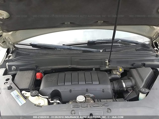 5GALRBEDXAJ141214 - 2010 BUICK ENCLAVE CXL 金色 照片 10