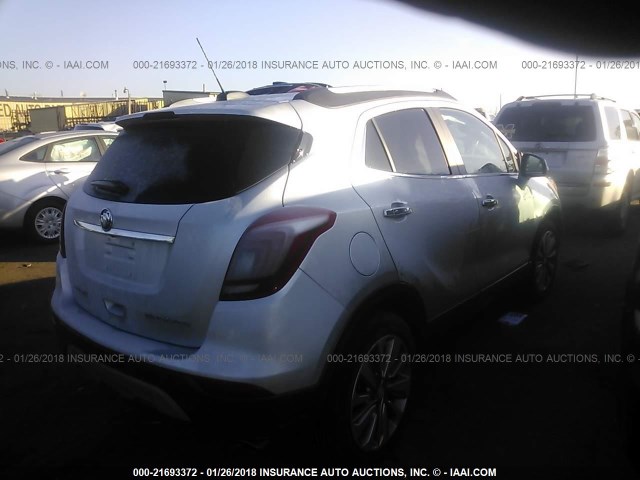 KL4CJASB0HB178077 - 2017 BUICK ENCORE PREFERRED SILVER photo 4