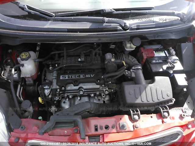 KL8CD6S94DC510784 - 2013 CHEVROLET SPARK 1LT Красный фото 10