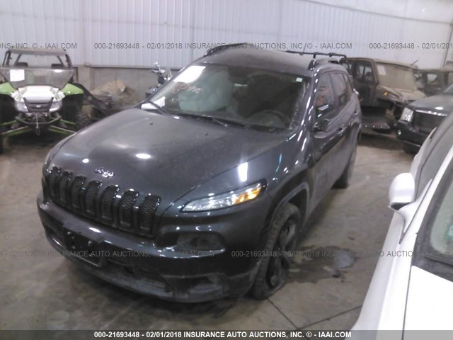 1C4PJMCS6FW750203 - 2015 JEEP CHEROKEE LATITUDE BLACK photo 2