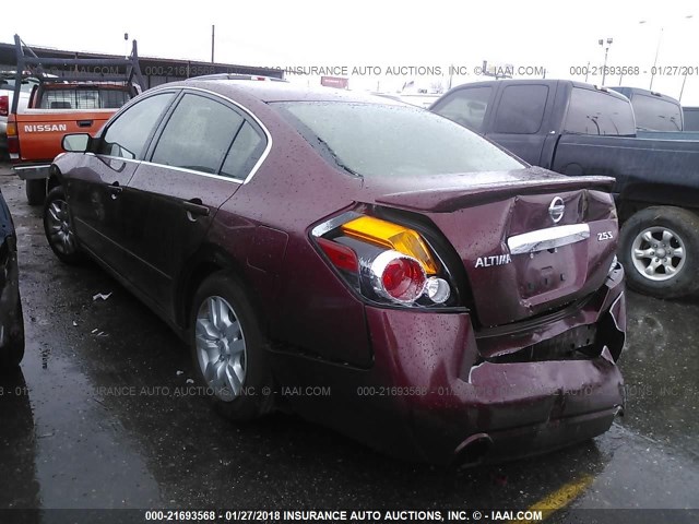 1N4AL2AP0BN460841 - 2011 NISSAN ALTIMA S MAROON photo 3