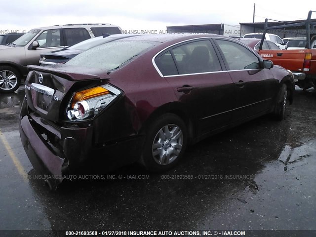 1N4AL2AP0BN460841 - 2011 NISSAN ALTIMA S MAROON photo 4