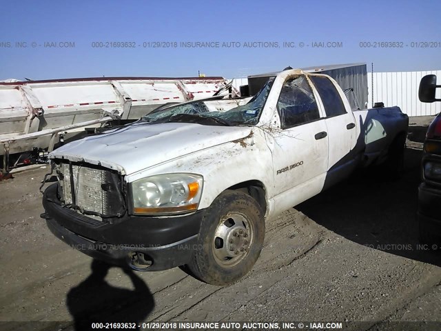 3D7ML48CX6G163067 - 2006 DODGE RAM 3500 WHITE photo 2