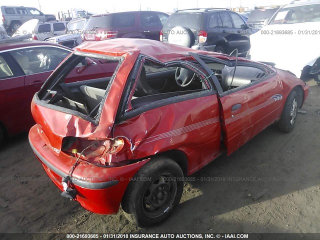 2C1MR2266S6705932 - 1995 GEO METRO LSI RED photo 4