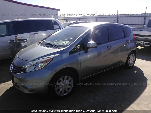 3N1CE2CP4EL364664 - 2014 NISSAN VERSA NOTE S/S PLUS/SV/SL GRAY photo 2