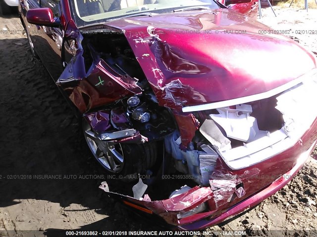 1G6DW677560197460 - 2006 CADILLAC STS RED photo 6