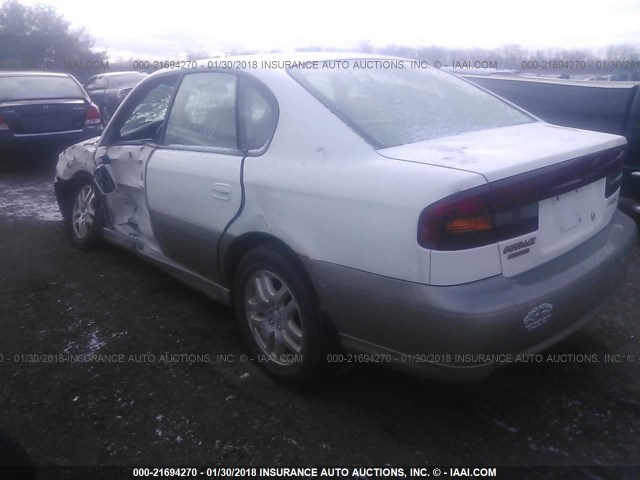 4S3BE6862Y7205666 - 2000 SUBARU LEGACY OUTBACK LIMITED WHITE photo 3