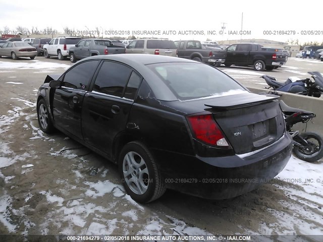 1G8AL52FX3Z115628 - 2003 SATURN ION LEVEL 3 BLACK photo 3