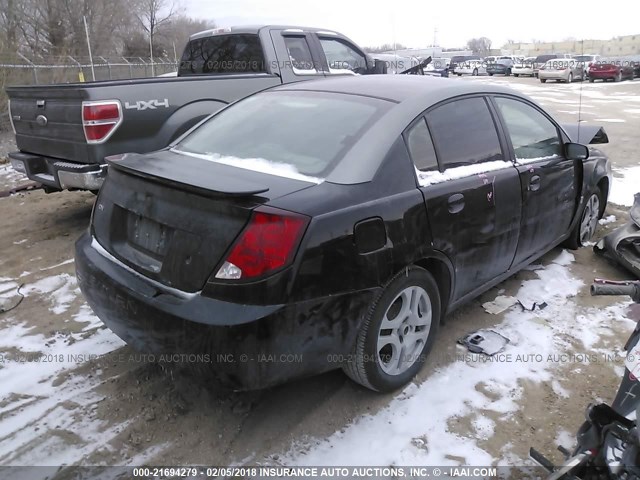 1G8AL52FX3Z115628 - 2003 SATURN ION LEVEL 3 BLACK photo 4