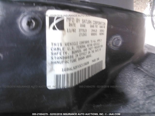 1G8AL52FX3Z115628 - 2003 SATURN ION LEVEL 3 BLACK photo 9