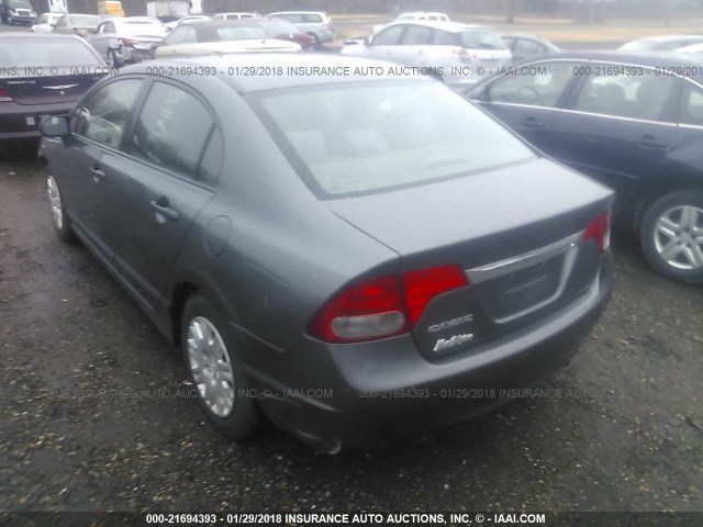 2HGFA1F34AH529982 - 2010 HONDA CIVIC VP GRAY photo 3