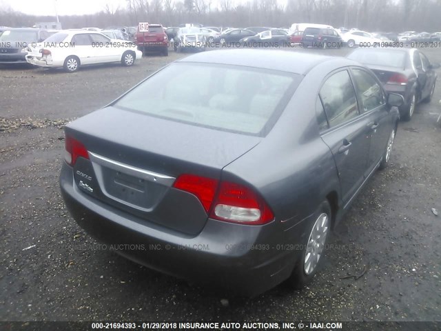 2HGFA1F34AH529982 - 2010 HONDA CIVIC VP GRAY photo 4