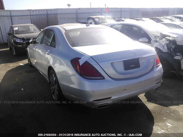 WDDUG8CB0FA168240 - 2015 MERCEDES-BENZ S 550 SILVER photo 3