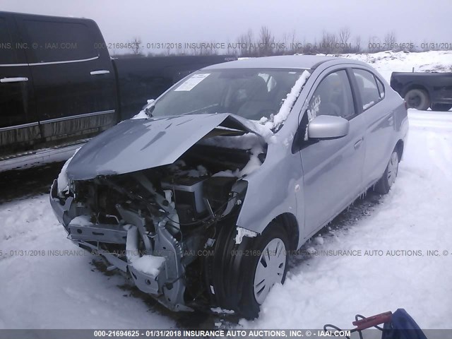 ML32F3FJ5HHF06855 - 2017 MITSUBISHI MIRAGE G4 ES ვერცხლისფერი ფოტო 2