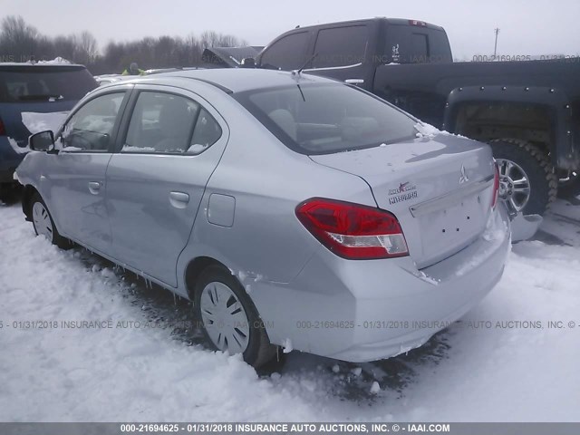 ML32F3FJ5HHF06855 - 2017 MITSUBISHI MIRAGE G4 ES ვერცხლისფერი ფოტო 3