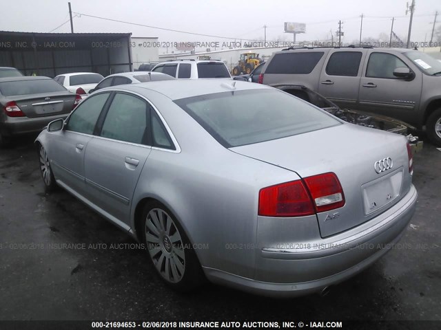 WAULL44E26N005145 - 2006 AUDI A8 4.2 QUATTRO SILVER photo 3