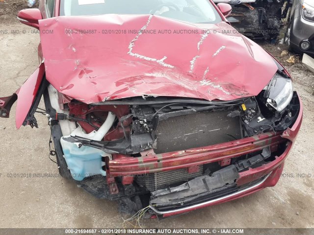 3FA6P0D94DR259956 - 2013 FORD FUSION TITANIUM RED photo 6