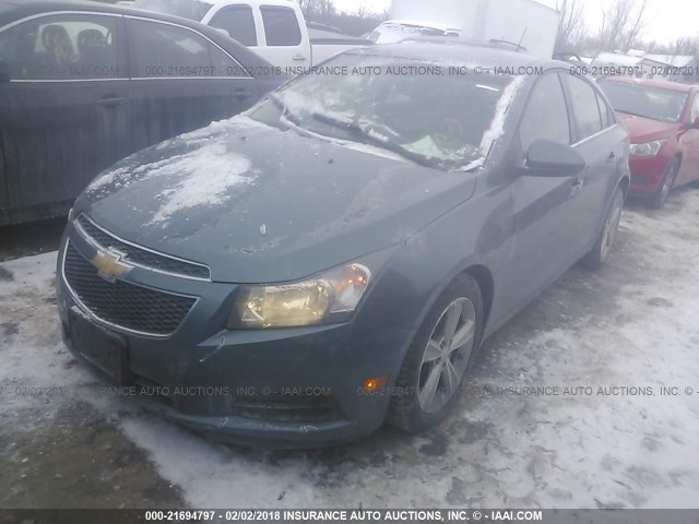 1G1PG5SC5C7285779 - 2012 CHEVROLET CRUZE LT BLUE photo 2