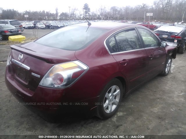 1N4CL21E87C156943 - 2007 NISSAN ALTIMA HYBRID RED photo 4