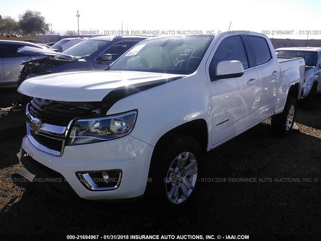 1GCGTCEN7H1193782 - 2017 CHEVROLET COLORADO LT WHITE photo 2