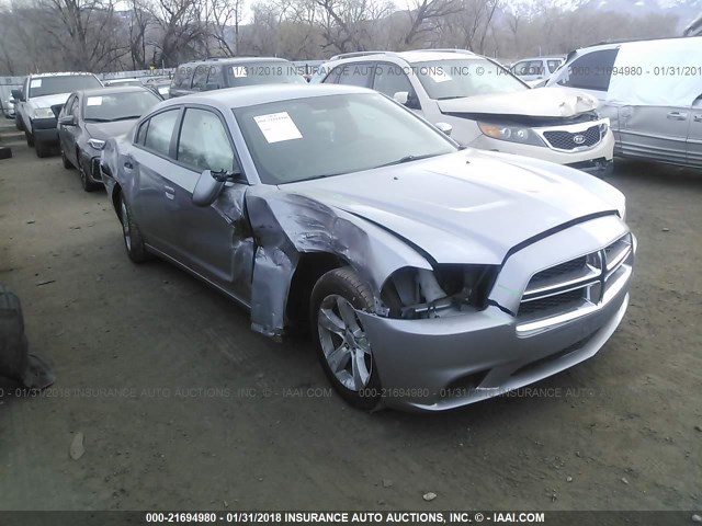 2C3CDXBG2EH262324 - 2014 DODGE CHARGER SE SILVER photo 1