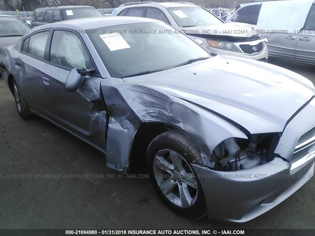 2C3CDXBG2EH262324 - 2014 DODGE CHARGER SE SILVER photo 6