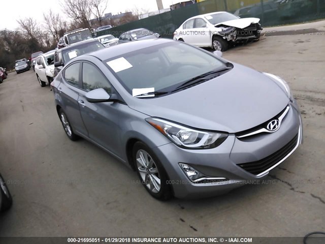 KMHDH4AEXFU298503 - 2015 HYUNDAI ELANTRA SE/SPORT/LIMITED SILVER photo 1