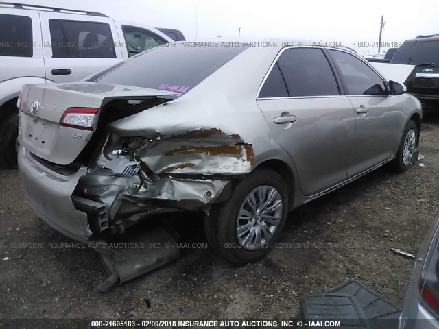 4T1BF1FK7EU410229 - 2014 TOYOTA CAMRY L/SE/LE/XLE ბეჟი ფოტო 4