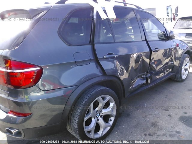 5UXZV4C55BL415807 - 2011 BMW X5 XDRIVE35I GRAY photo 6