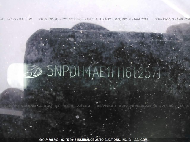 5NPDH4AE1FH612571 - 2015 HYUNDAI ELANTRA SE/SPORT/LIMITED WHITE photo 9