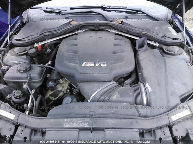 WBSWD93558PY40359 - 2008 BMW M3 BLUE photo 10