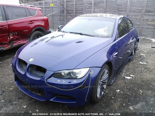 WBSWD93558PY40359 - 2008 BMW M3 BLUE photo 2