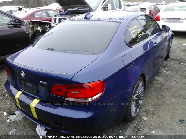 WBSWD93558PY40359 - 2008 BMW M3 BLUE photo 4