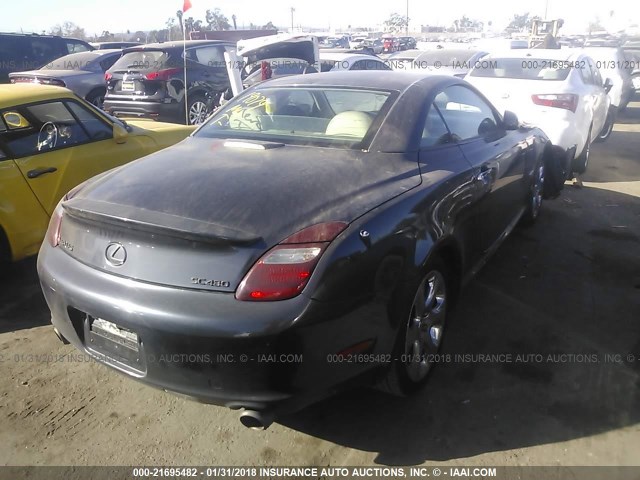 JTHFN45Y589016685 - 2008 LEXUS SC 430 BLUE photo 4