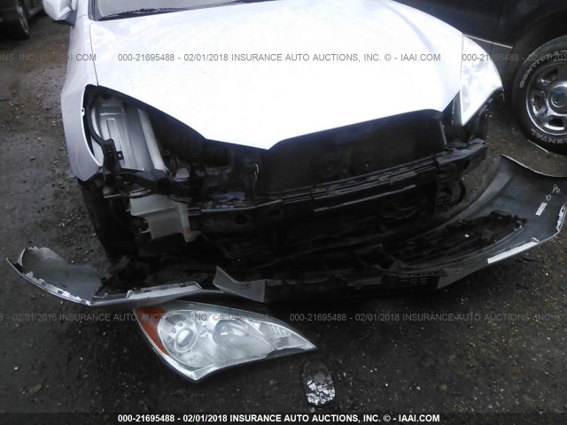 KMHHT6KD3AU029723 - 2010 HYUNDAI GENESIS COUPE 2.0T SILVER photo 6