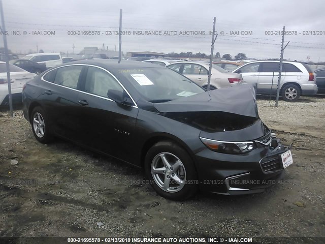 1G1ZB5ST8JF106984 - 2018 CHEVROLET MALIBU LS ნაცრისფერი ფოტო 1