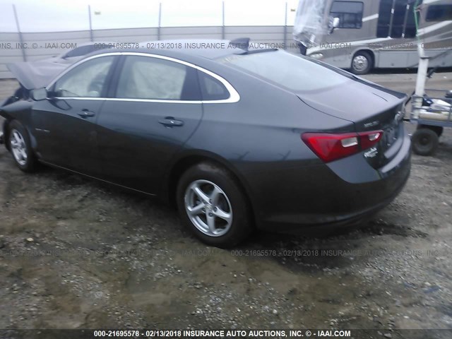 1G1ZB5ST8JF106984 - 2018 CHEVROLET MALIBU LS ნაცრისფერი ფოტო 3