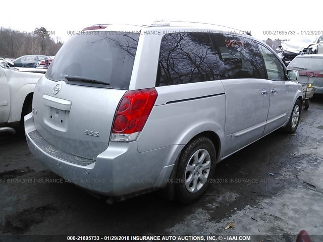 5N1BV28U89N103255 - 2009 NISSAN QUEST S/SE/SL GRAY photo 4