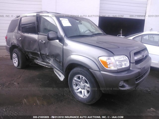 5TDBT44A26S277099 - 2006 TOYOTA SEQUOIA SR5 GRAY photo 1