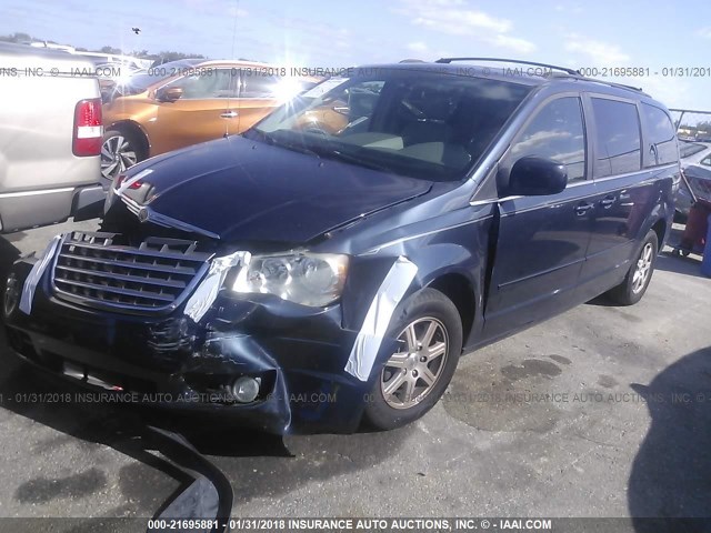 2A8HR54P08R682420 - 2008 CHRYSLER TOWN & COUNTRY TOURING BLUE photo 2