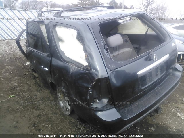 2HNYD186X6H504561 - 2006 ACURA MDX TOURING GRAY photo 3